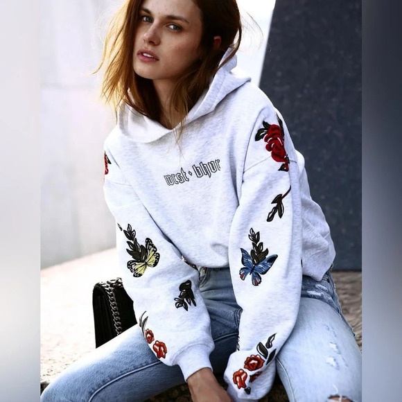 WRSTBHVR Tops - WRSTBHVR worst behavior embroidered hoodie